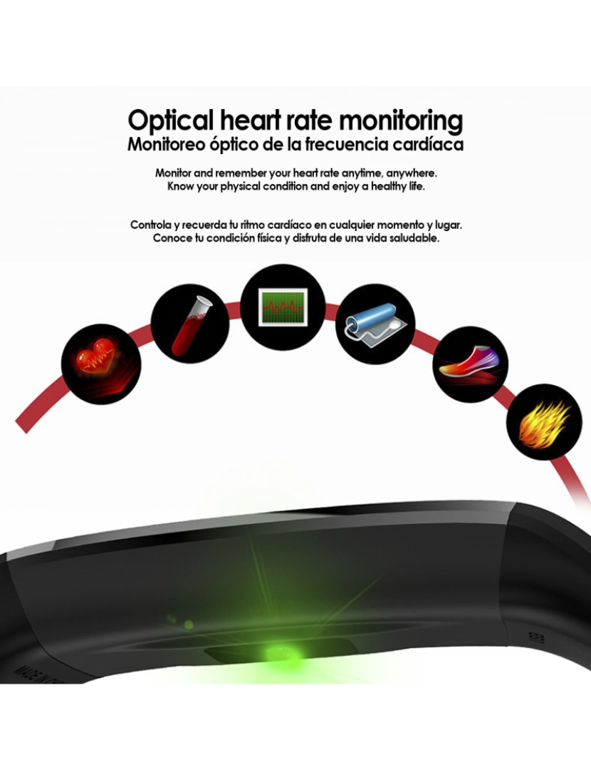 imagem de DAM. Pulseira inteligente AK-R1 com monitor de O2 e pressão arterial3