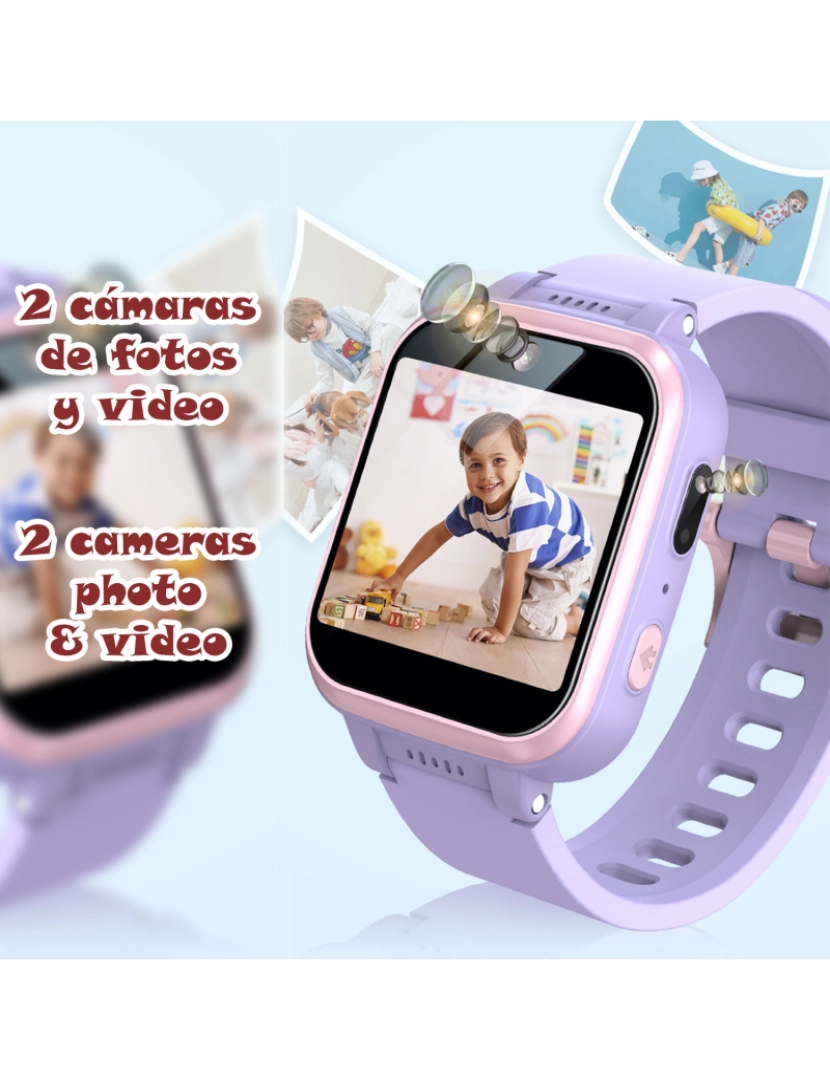 imagem de DAM. Smartwatch infantil Y90 com câmera de foto e vídeo, 6 jogos, gravador de voz e reprodutor de música.2