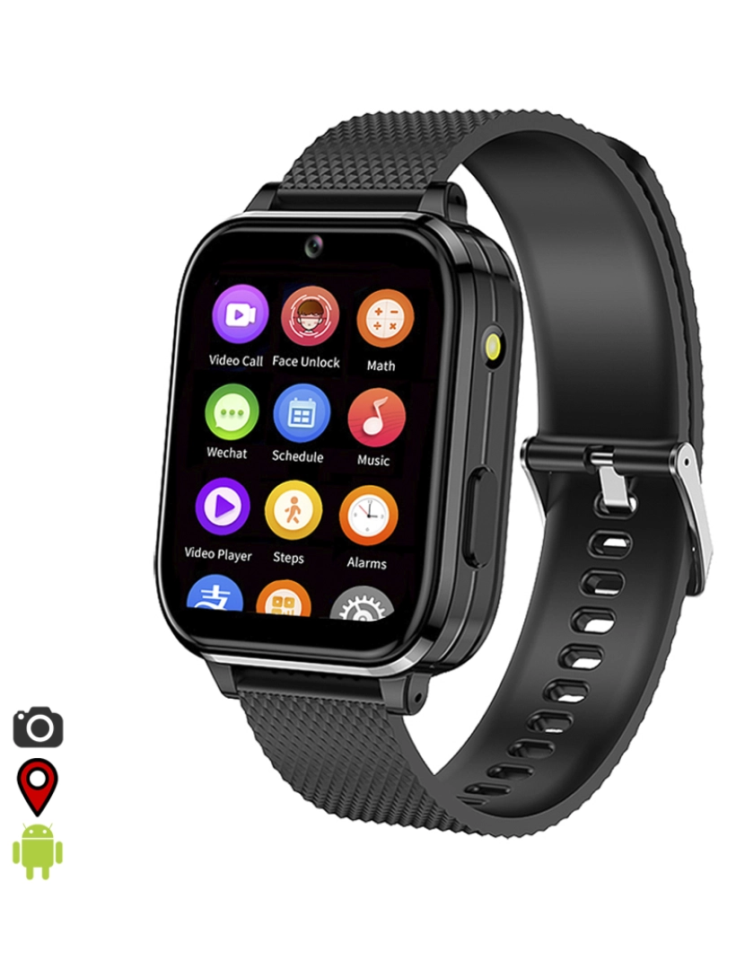 DAM - Smartwatch T36 4G SO Android Incorporado Preto