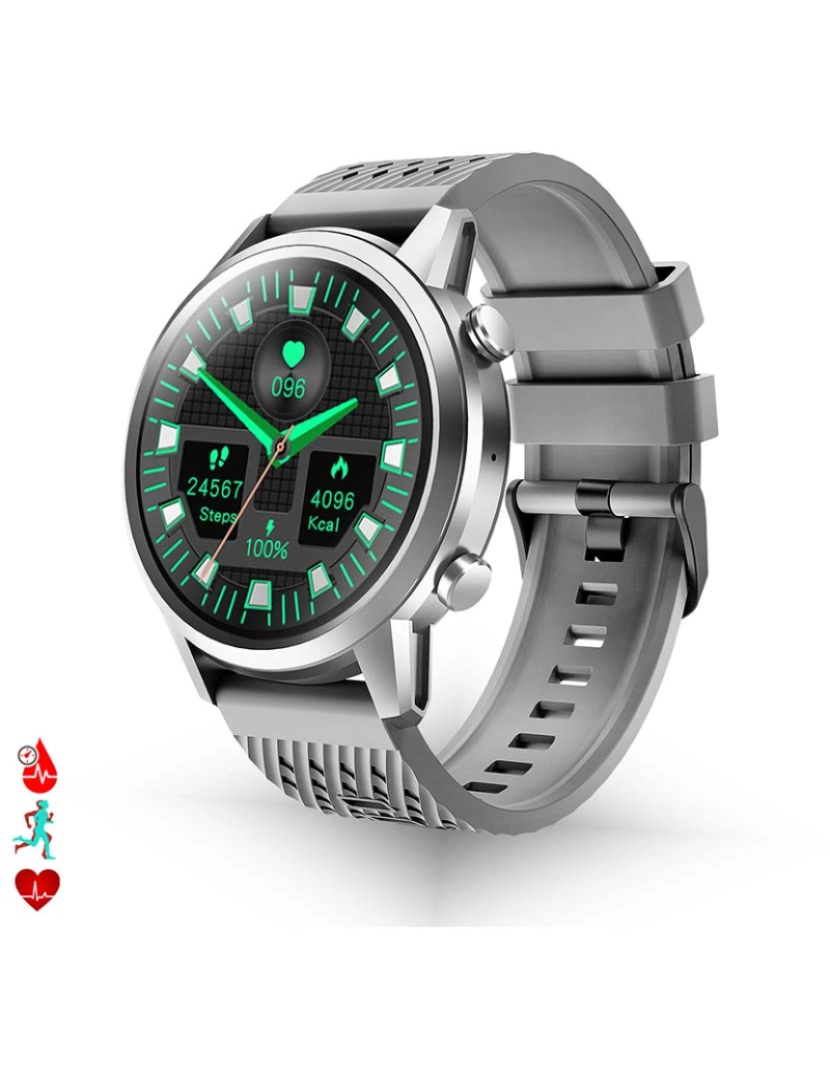 DAM - Smartwatch F32 Cinzento Claro