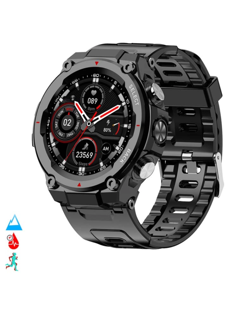 DAM - Smartwatch Q666K Preto