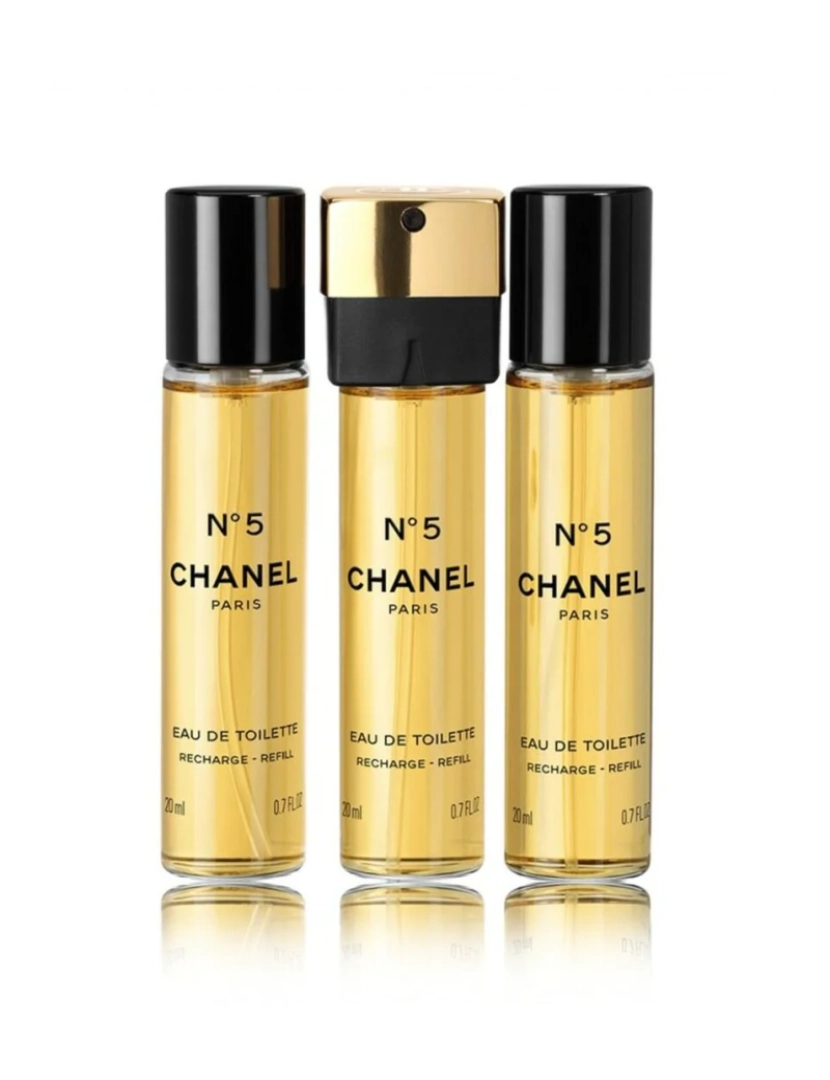 Chanel - Nº 5 Eau De Toilette Refis Vaporizador De Bolsa 3 X Chanel 20 ml