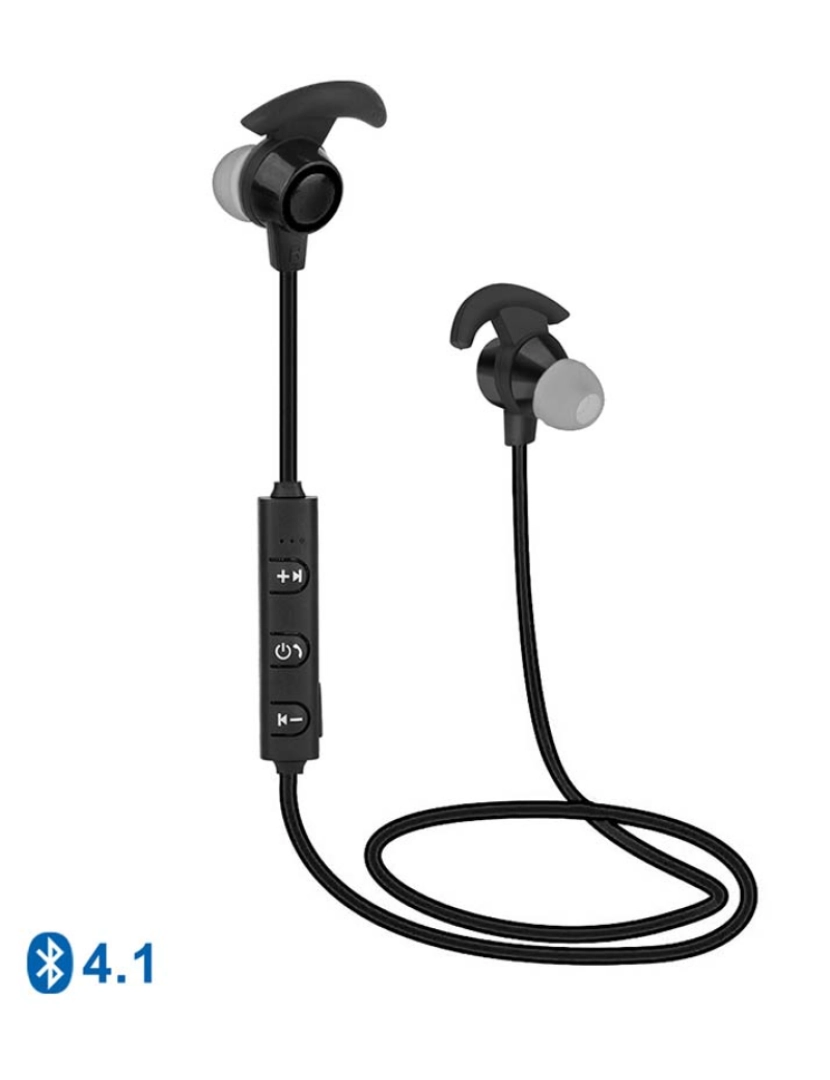 DAM - Auriculares Bluetooth Desportivos 9S Preto