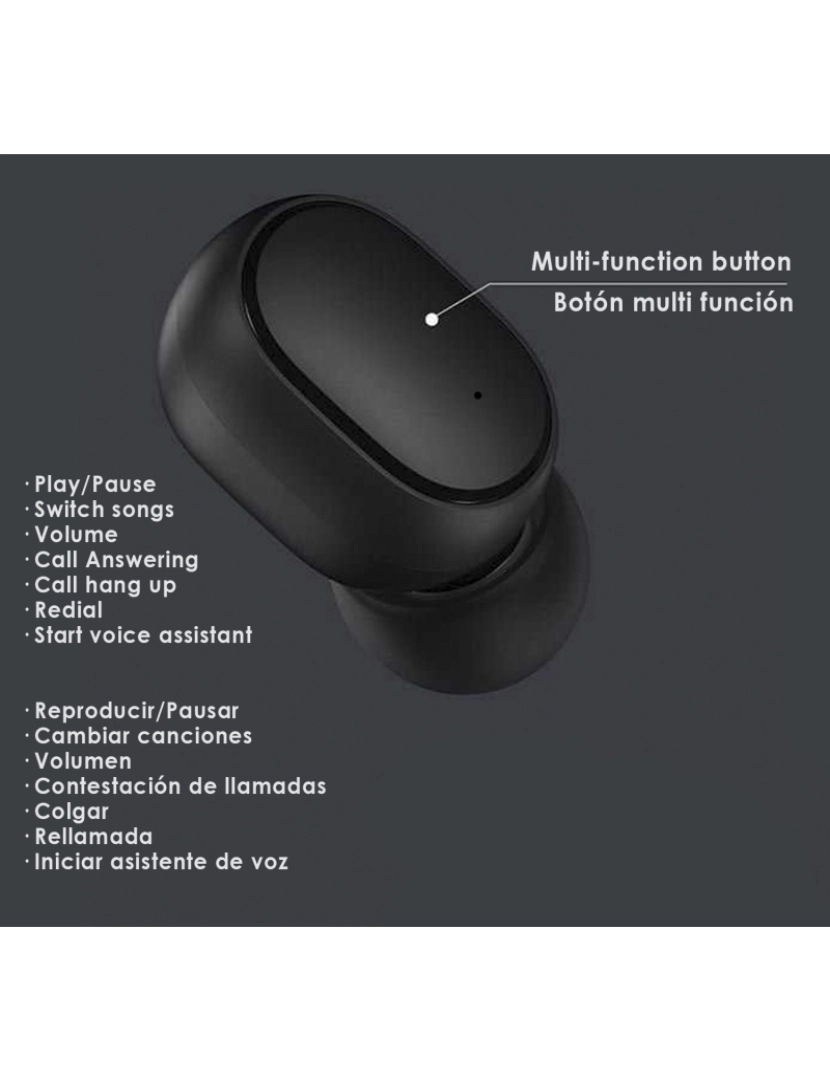 imagem de DAM. Fones de ouvido Bluetooth TWS A6S3
