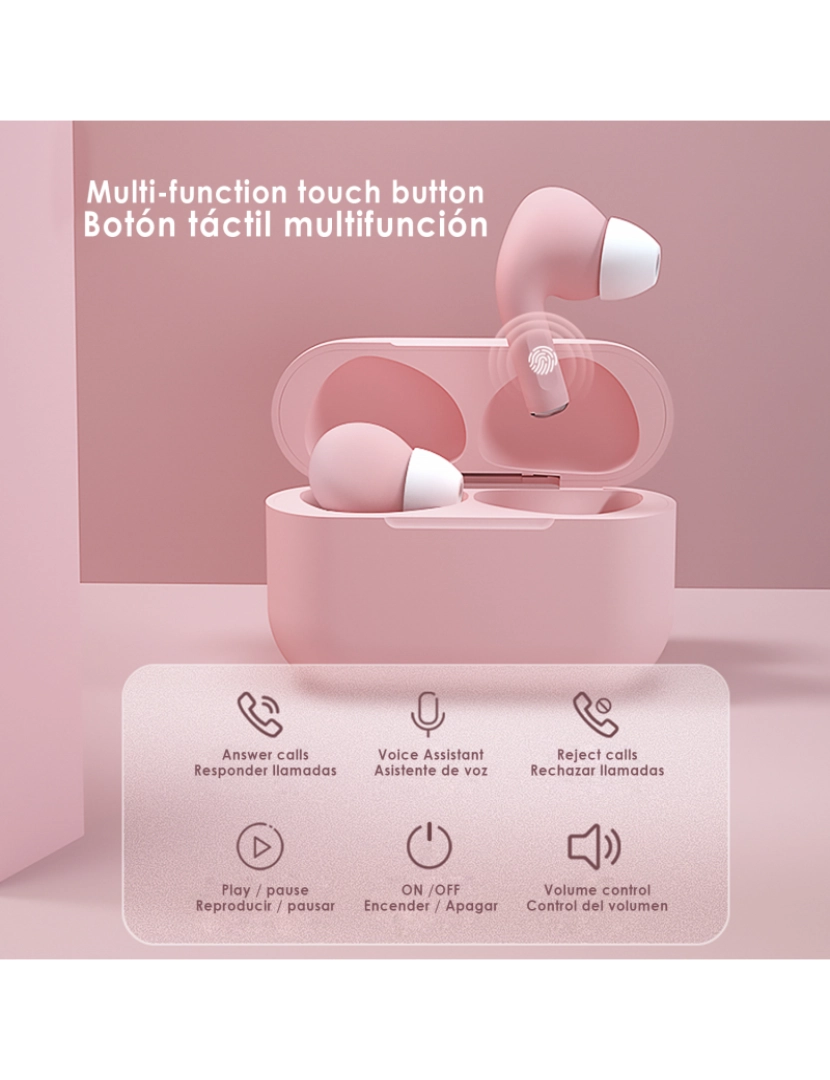 imagem de DAM. Fones de ouvido InPods 13 Pro Bluetooth 5.0 Touch com base de carregamento, sincronização automática com janela pop-up2
