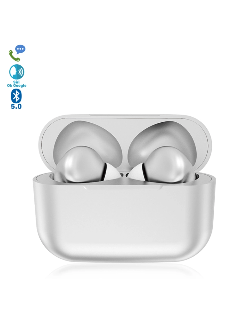 DAM Fones de ouvido Bluetooth sem fio 450BT. Inclui cabo jack de 3,5 mm.  Cor branca - DAM