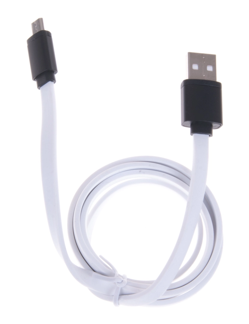 DAM - DAM. CABO MICRO USB PARA USB BRANCO/PRETO
