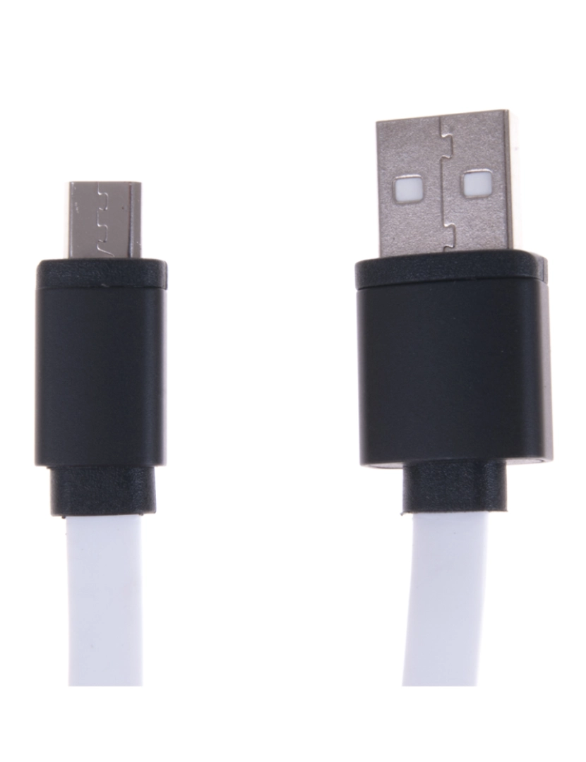 imagem de DAM. CABO MICRO USB PARA USB BRANCO/PRETO2