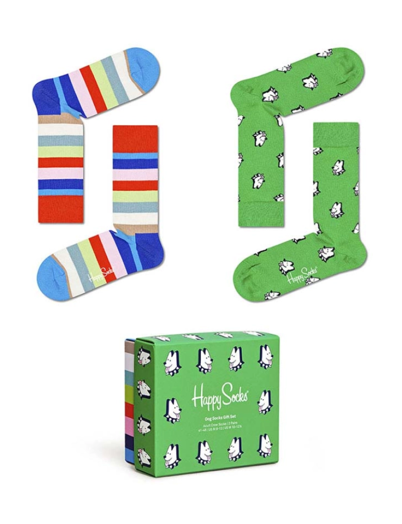 Happy Socks - Conjunto de 2 meias para cachorro