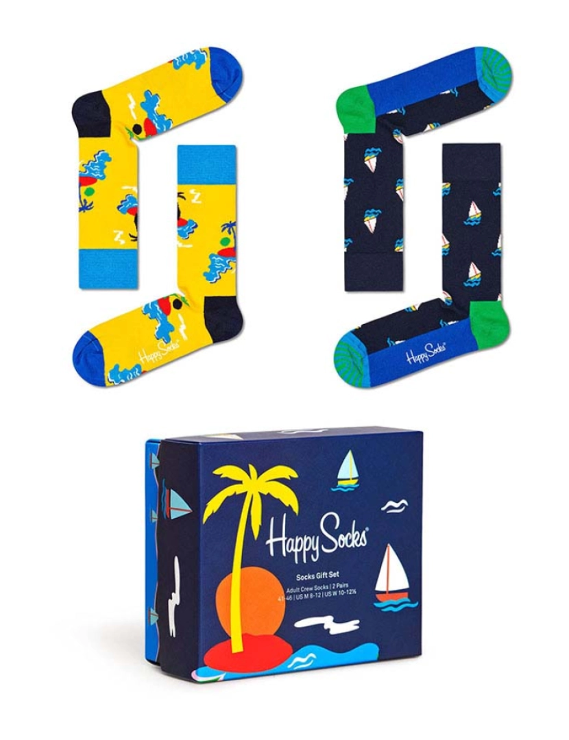 Happy Socks - Conjunto de 2 Packs de presente Sail Away