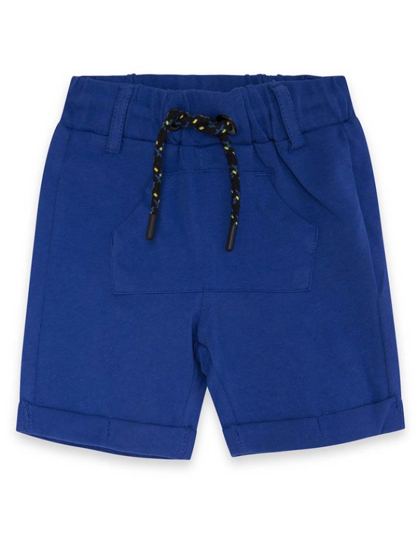 Tuc Tuc - Bermuda básica de malha azul com bolso para menino