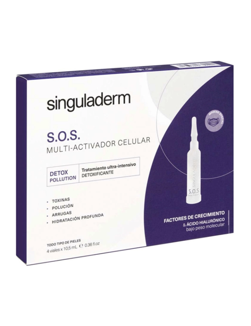 Singuladerm - Singuladerm S.o.s. Detox-polution 4 X Singuladerm 10,5 ml