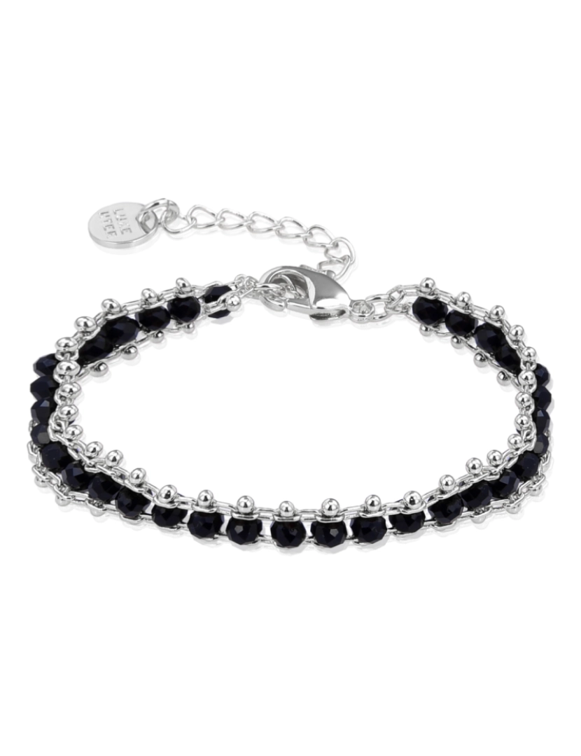 Luxenter - Pulseira, Lailai de Silver 925 e Crystal Black With Rhodium Banheiro