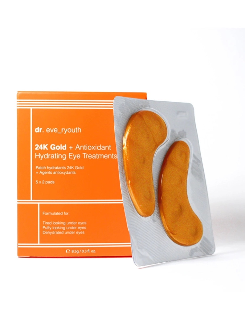 Dr. Eve Ryouth - Almofadas Tratamento p/ Olhos Hidratante Antioxidante + 24K Gold