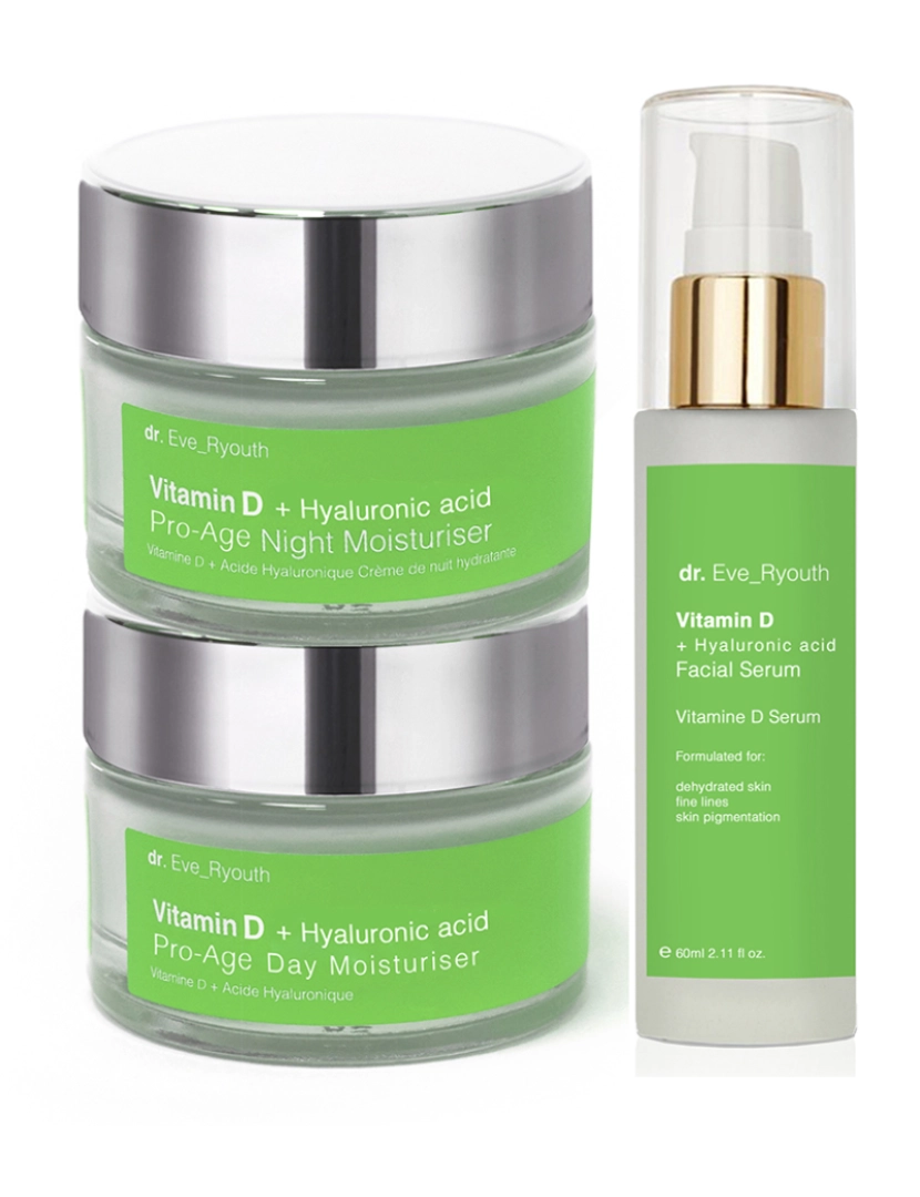 Dr. Eve Ryouth - Pack Hidratante de Noite & Hidratante de Dia & Sérum