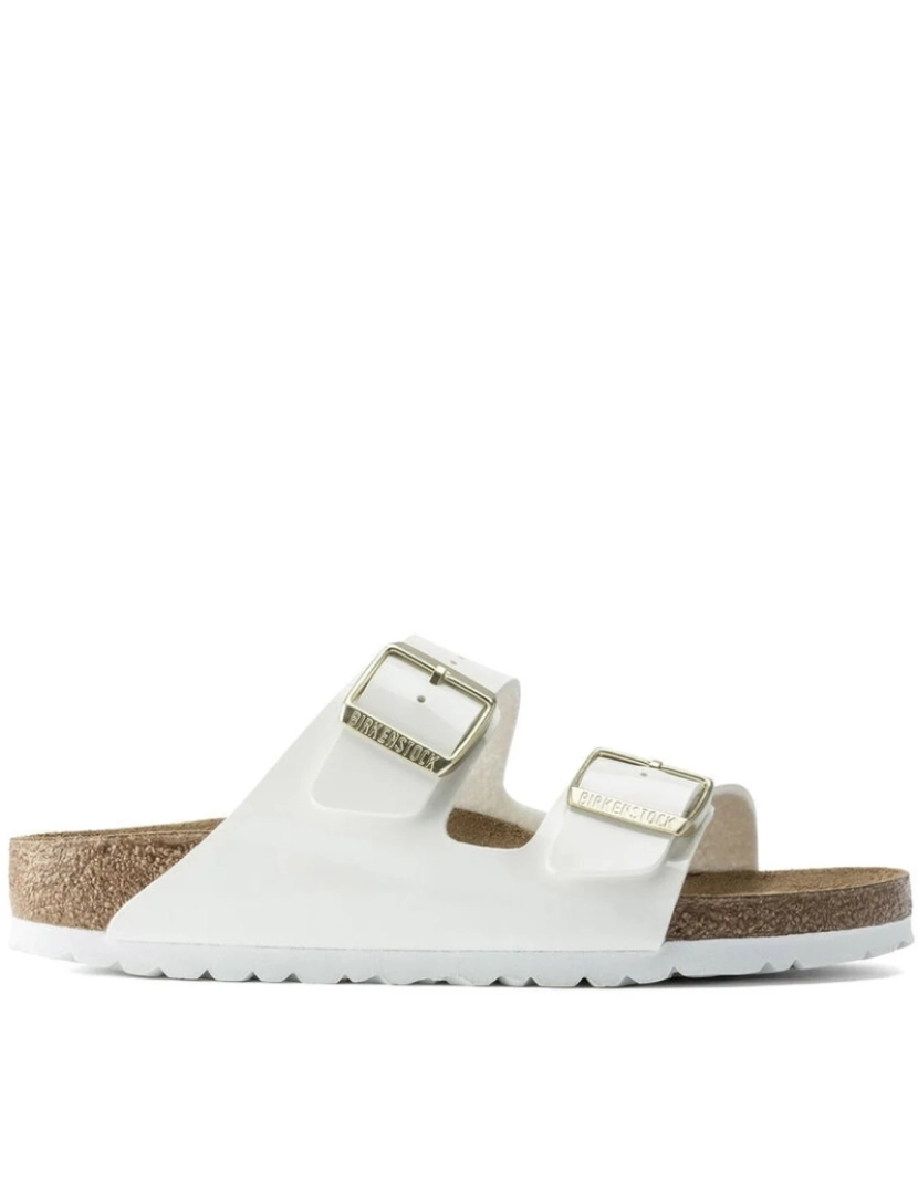 Birkenstock - Sandálias Arizona Bf Patent Branco Estreito