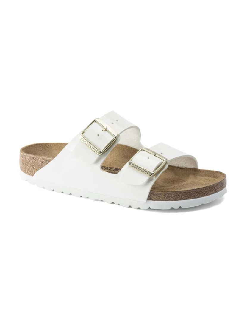 Birkenstock - Sandálias Arizona Bf Patent Branco Estreito