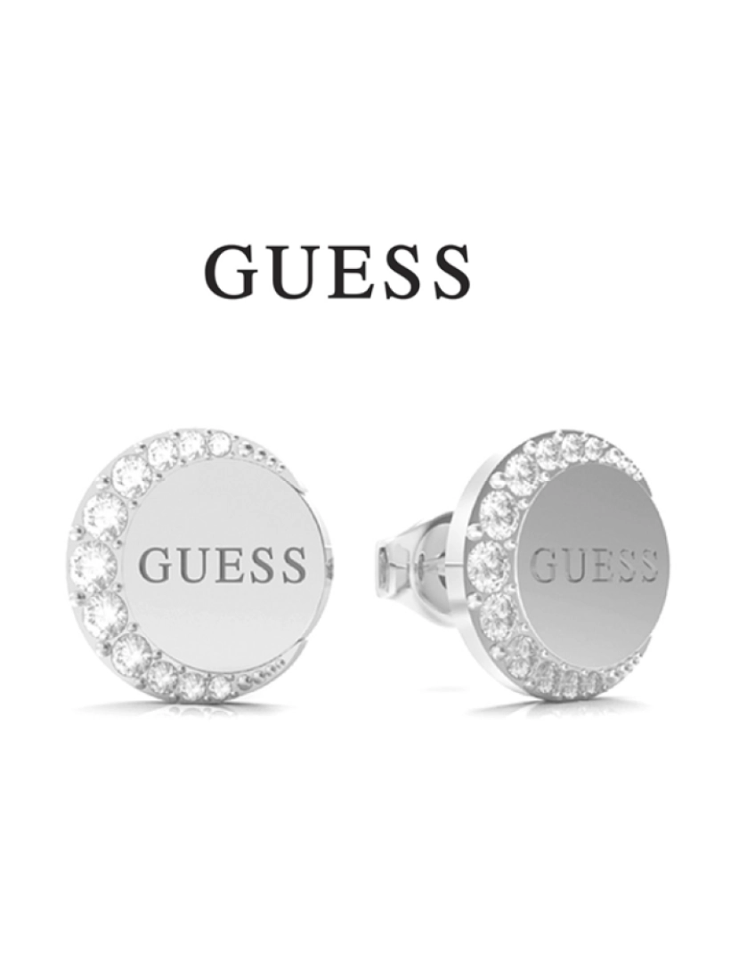 Guess - Brincos Senhora Moon Phases Prateado