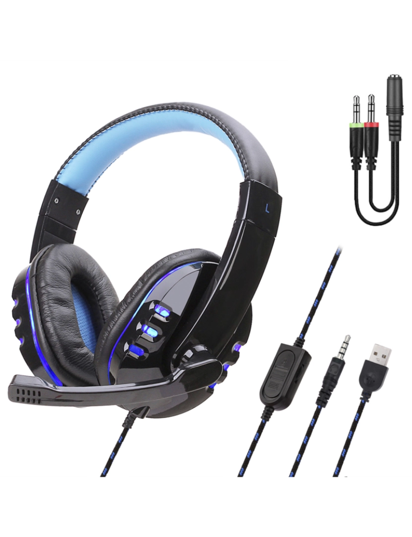 DAM - Auriculares Gaming Azul