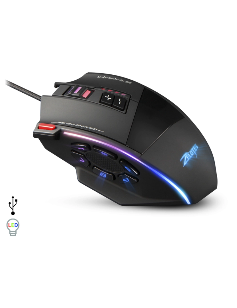 DAM - Mouse para jogos C-13, até 10 Preto 