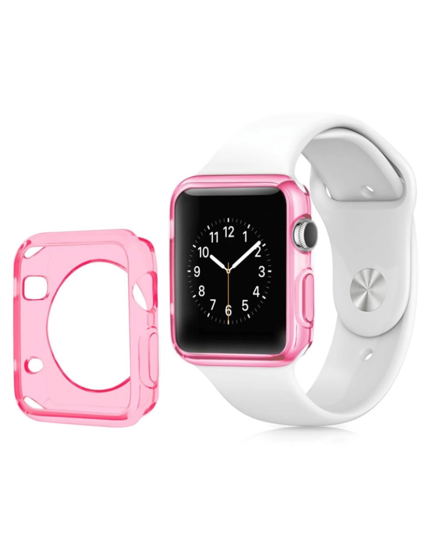 DAM - Capa de Silicone Apple Watch 38MM Rosa