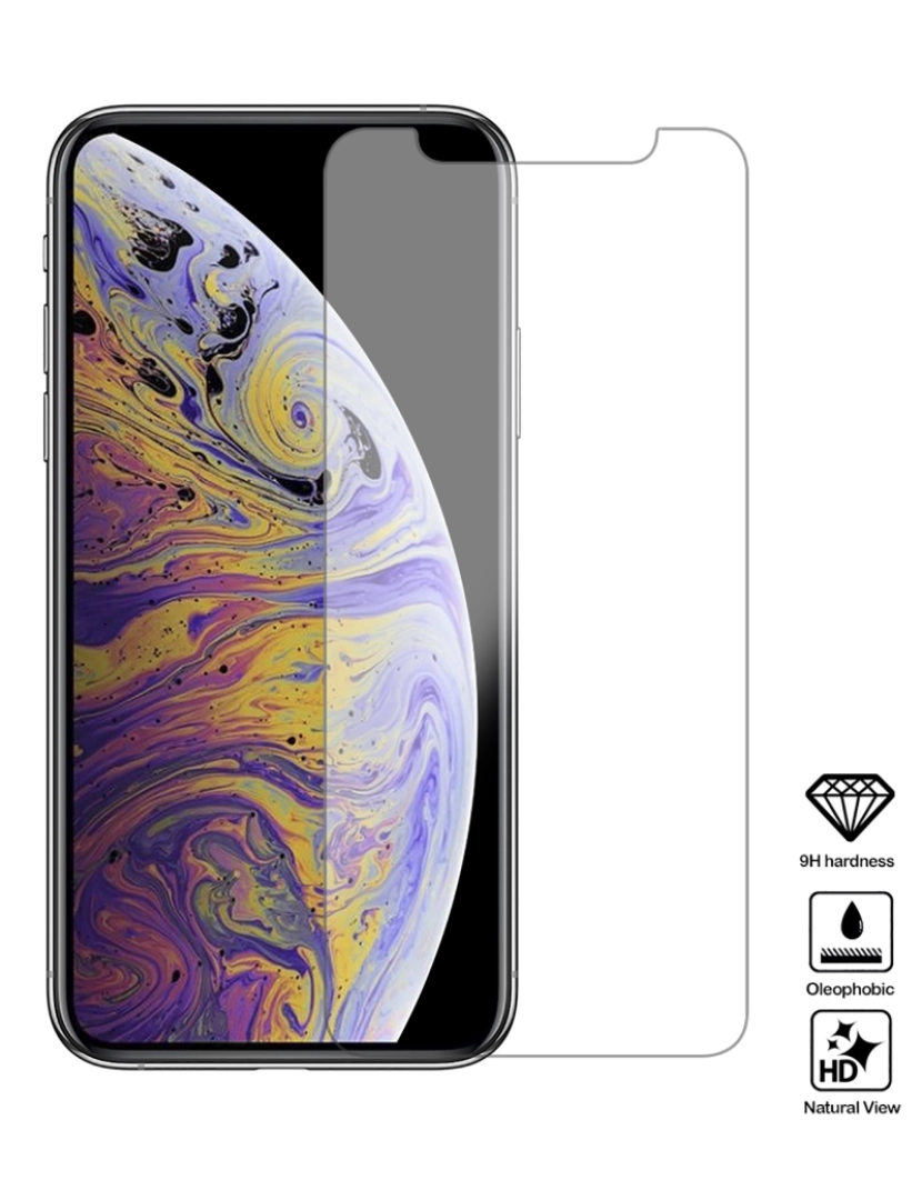 DAM - Protector De Ecran Temperado 2.5D Para Iphone Xs Max