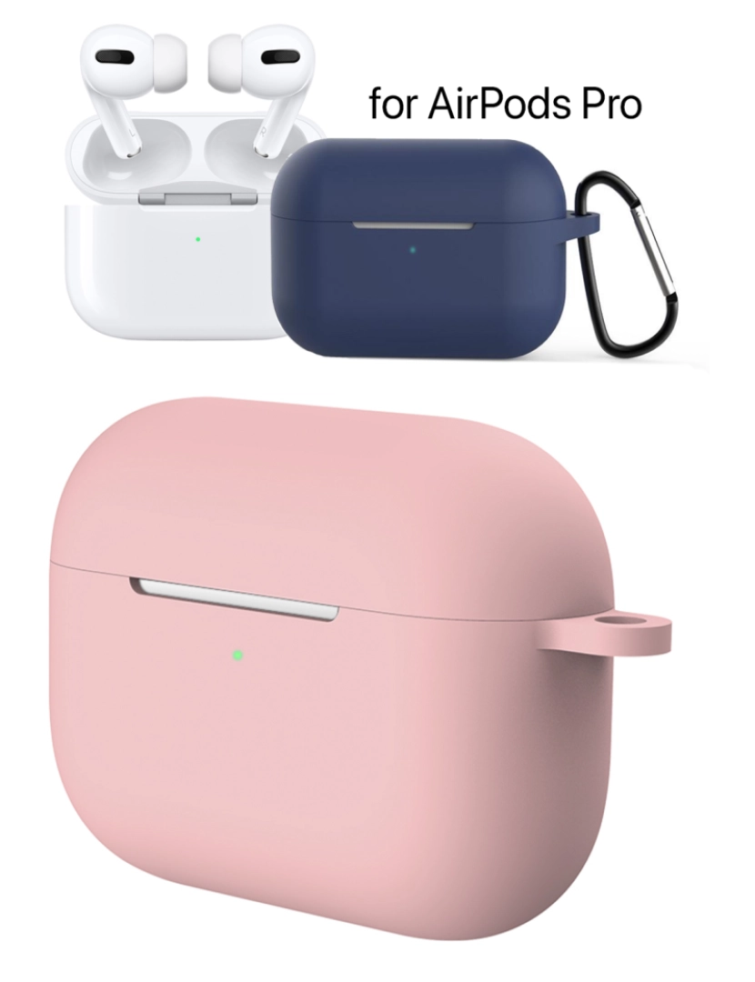 DAM - Capa De Silicone Para Base De Carga De Airpods Pro Rosa