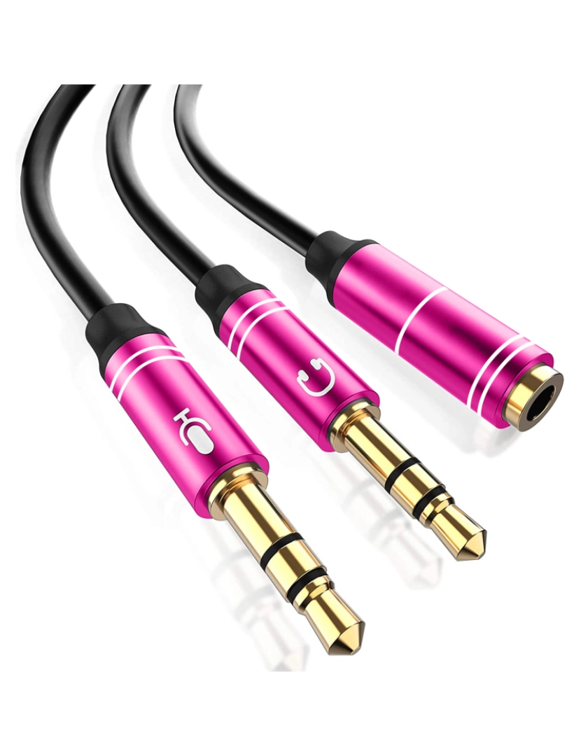 DAM - Splitter Conversor De Minijack Fucsia