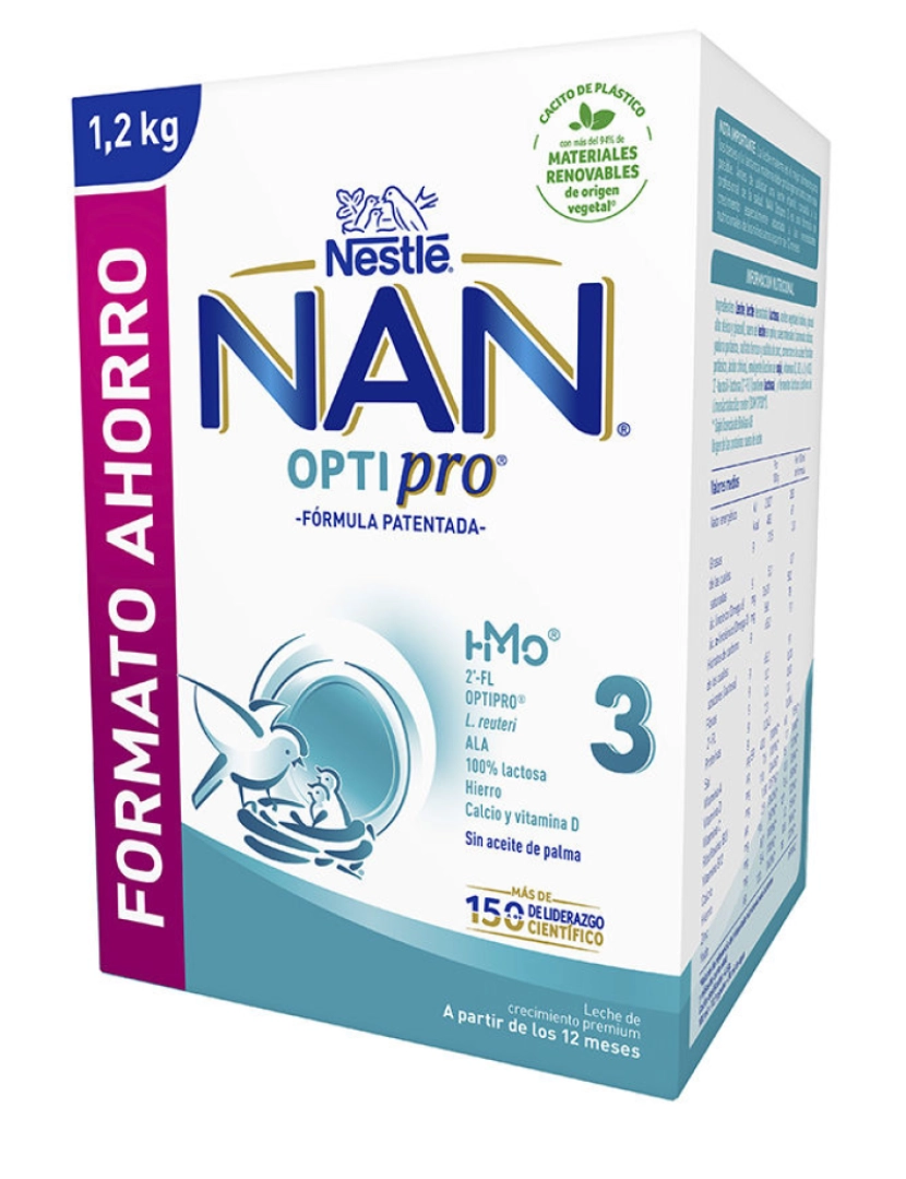 Nan - Optipro 3 Leche De Crecimiento Premium Promo 2 X 600 Gr 600 g