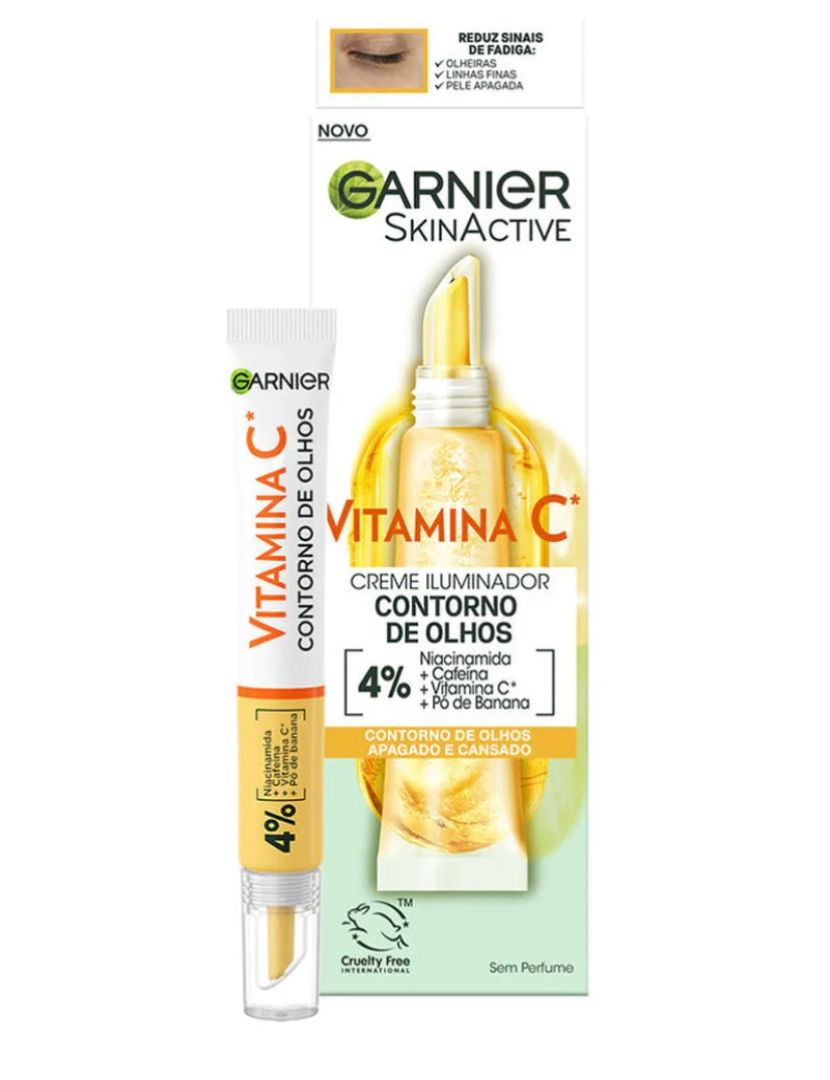 foto 1 de Skinactive Vitamina C Creme Iluminador Para O Contorno Dos Olhos Garnier 15 ml