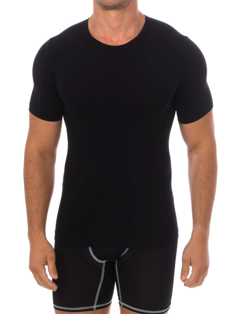 Intimidea - T-Shirt Decote Redondo Homem Preto