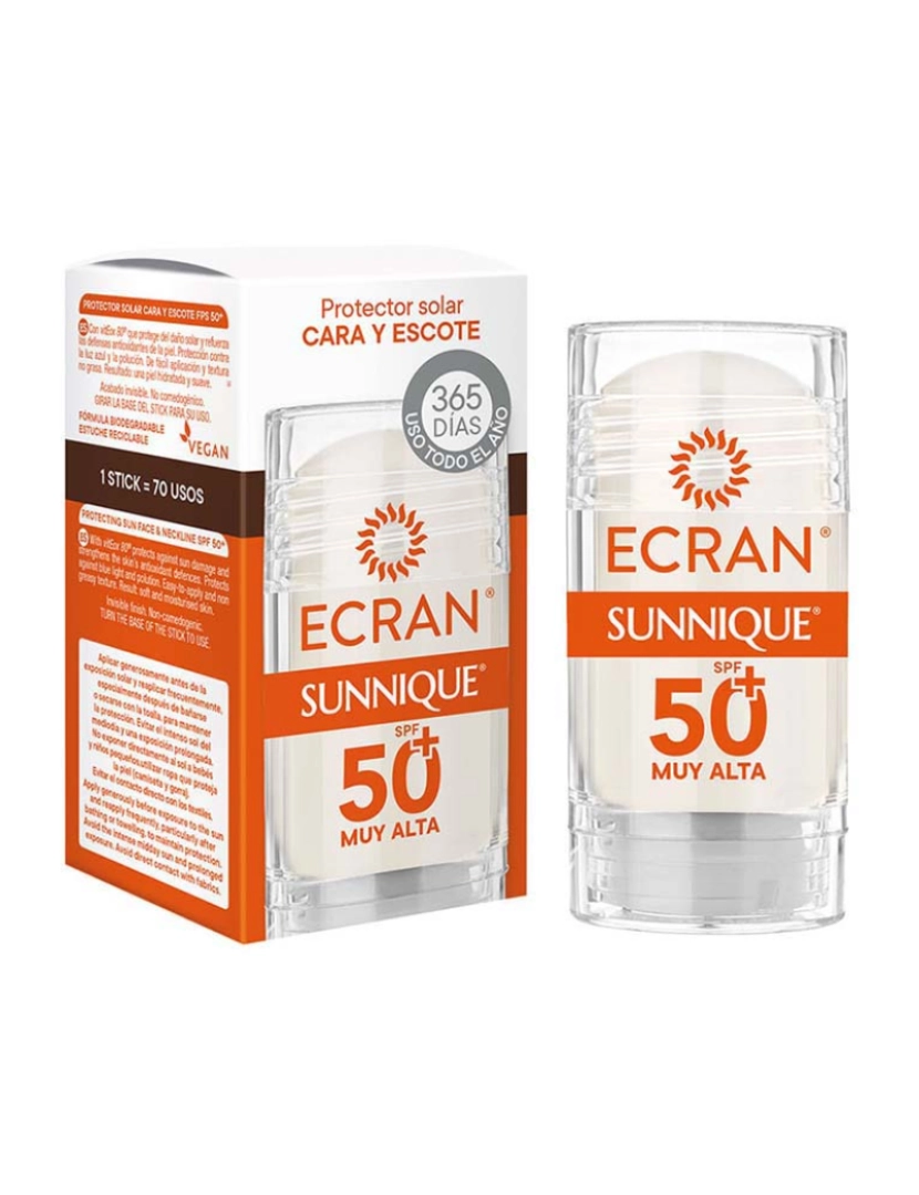 Ecran - Ecran Sunnique rosto e decote Spf50+ Stick 30 Ml