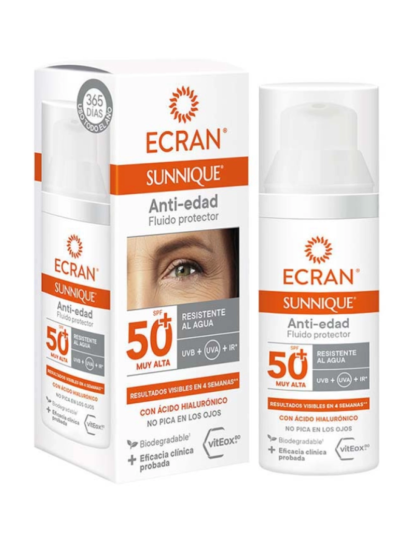 Ecran - Sunnique Anti-Idade Facial Spf50+ 50 Ml