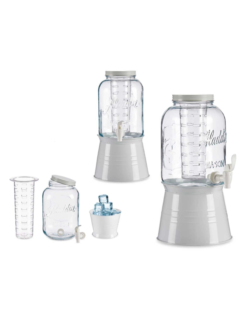 BB - Dispensador bebidas Branco c  suporte 3800 ml