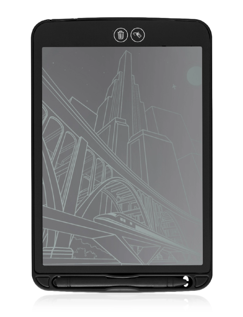 DAM - DAM. Tablet de desenho e escrita LCD portátil de 10 polegadas com exclusão seletiva e bloqueio de exclusão