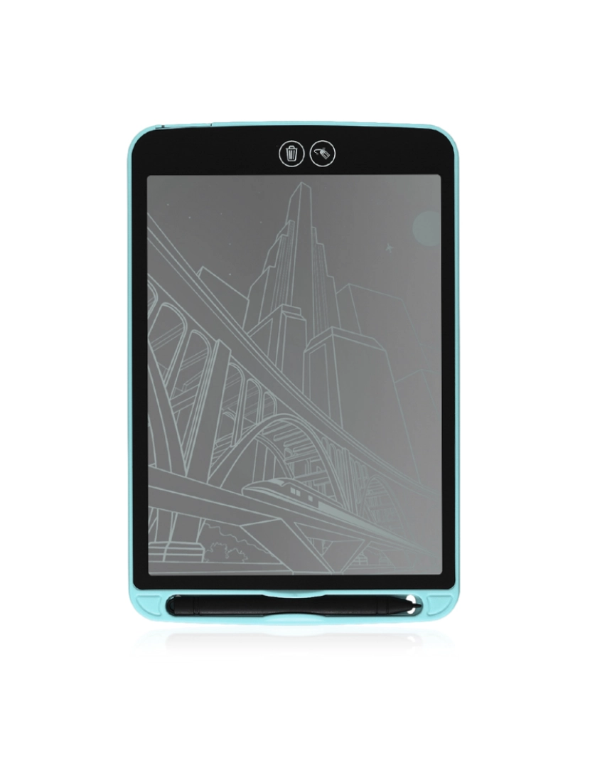 DAM - DAM. Tablet de desenho e escrita LCD portátil de 10 polegadas com exclusão seletiva e bloqueio de exclusão