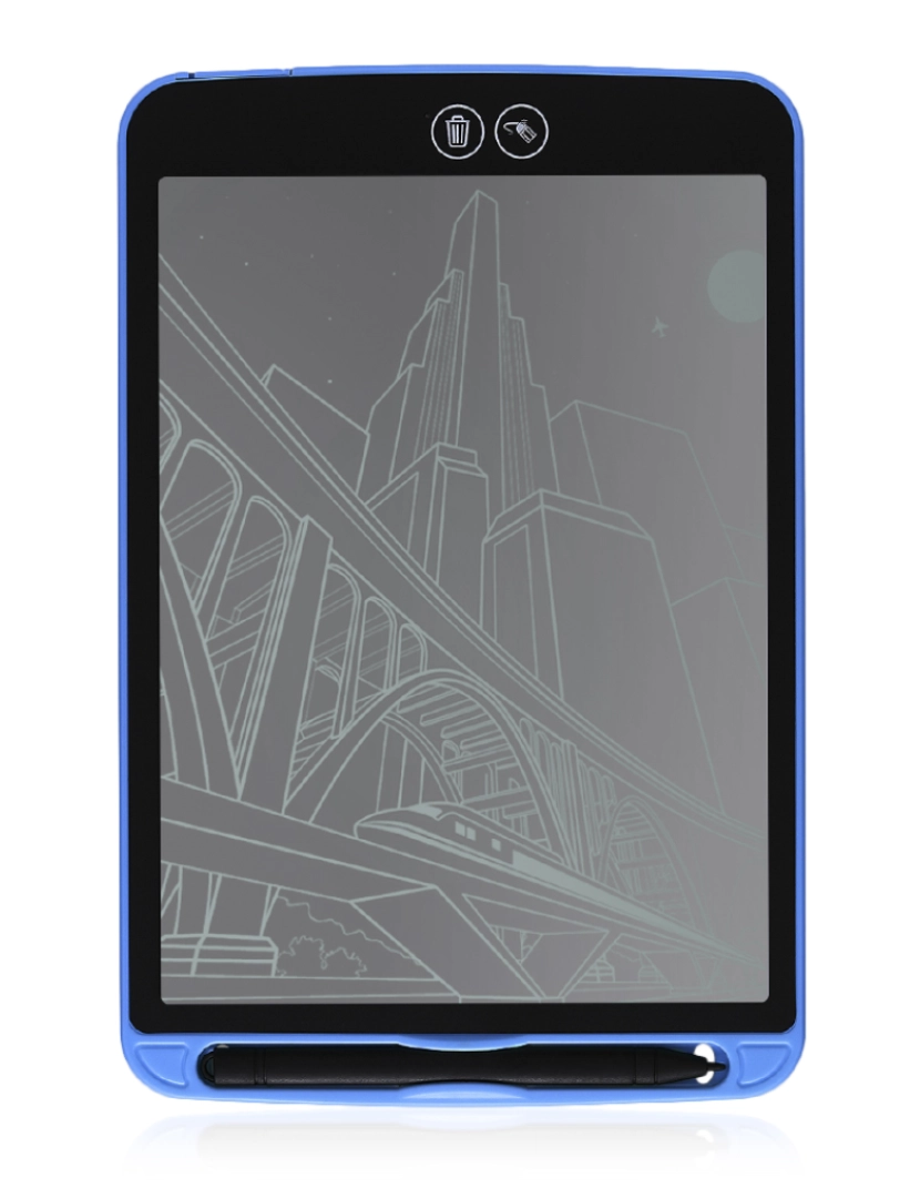 DAM - DAM. Tablet de desenho e escrita LCD portátil de 12 polegadas com exclusão seletiva e bloqueio de exclusão
