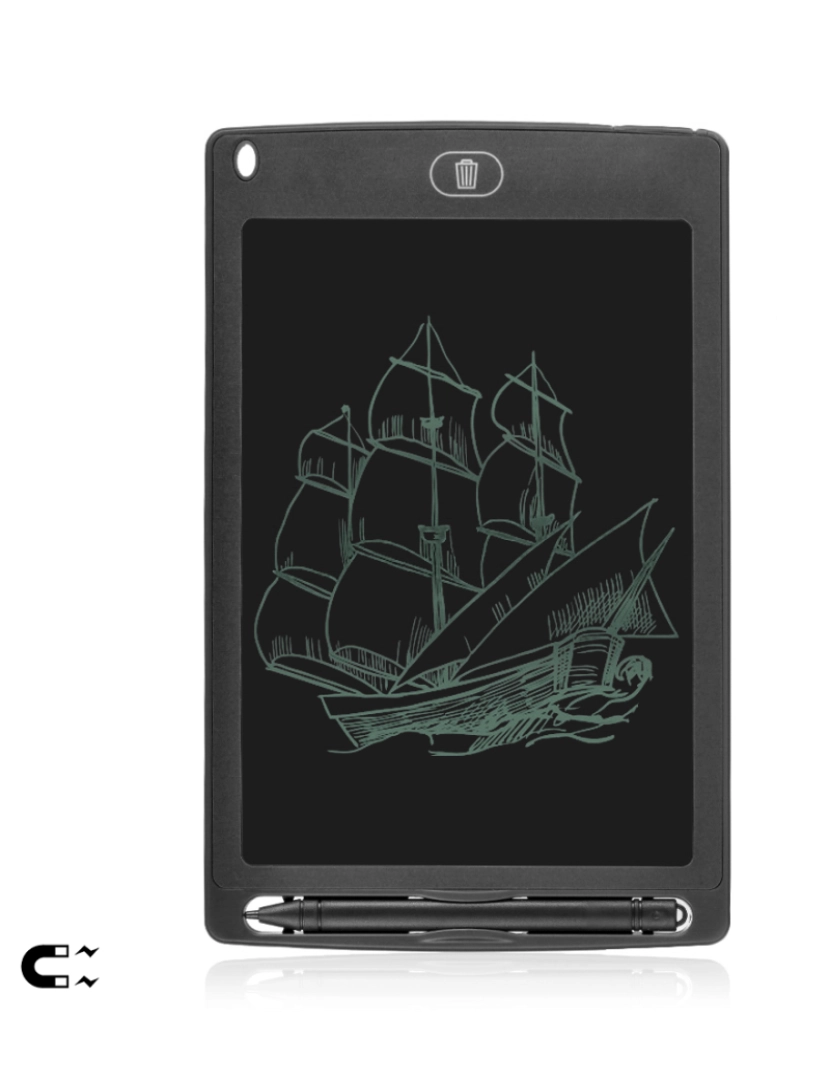 imagem de DAM. Mesa de desenho e escrita LCD portátil de 8,5 polegadas com ímãs para segurar1