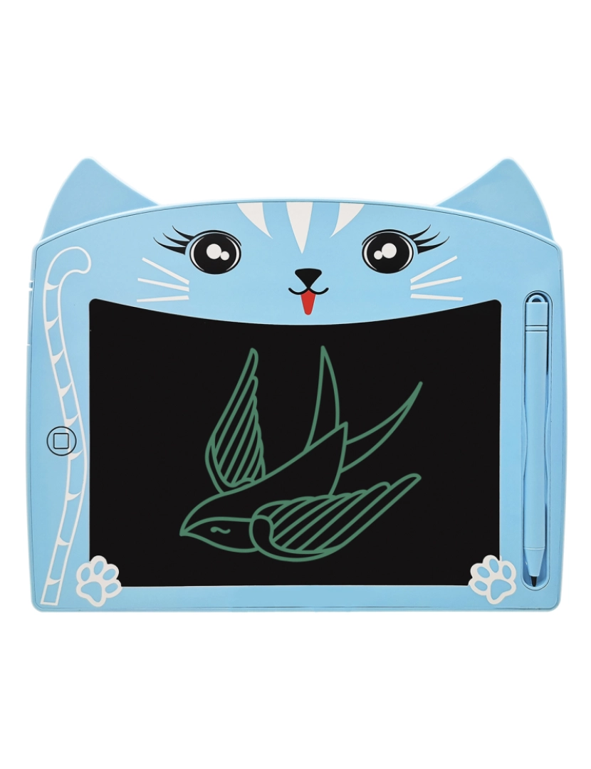 imagem de DAM. Mesa digitalizadora LCD de 8 polegadas para escrita e desenho, design Kitten. Portátil, com bloqueio de apagamento.1