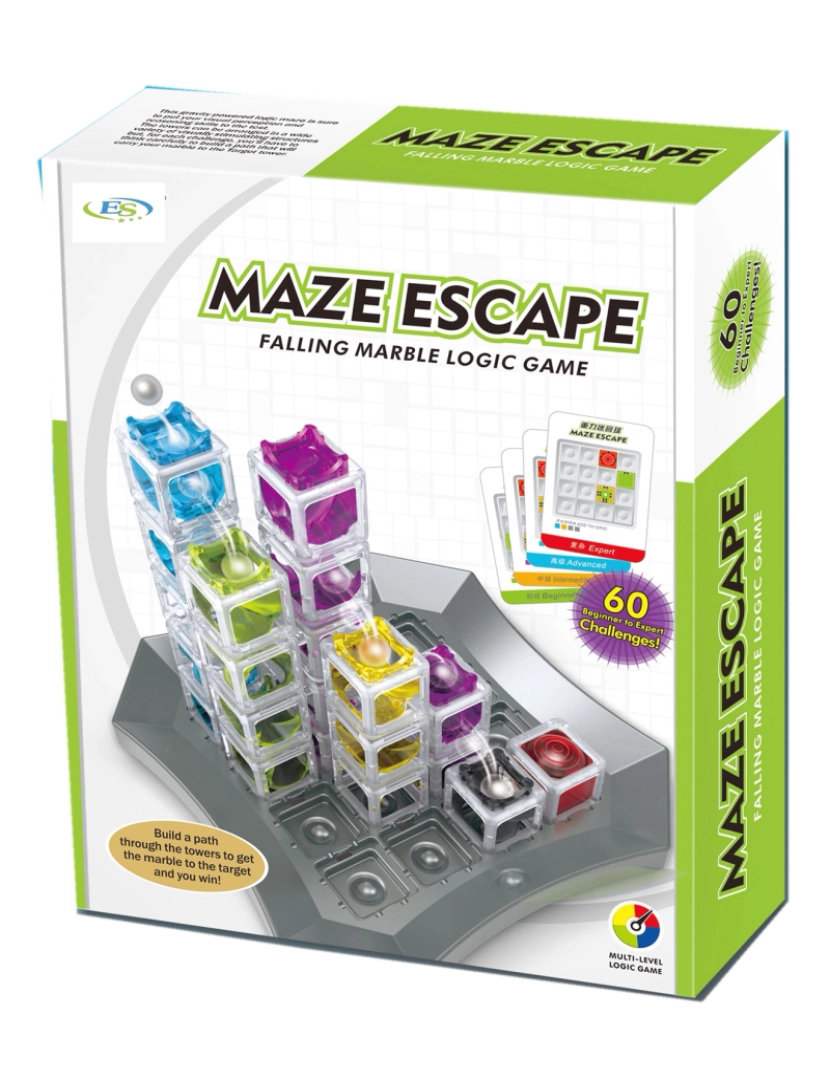 imagem de DAM. Maze Escape jogo de habilidade e inteligência 3D. 60 níveis em 4 categorias, do iniciante ao especialista.4
