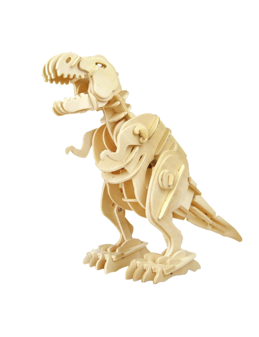 DAM - DAM. T-rex, modelo 3D de madeira com movimento, controle de som, 85 peças