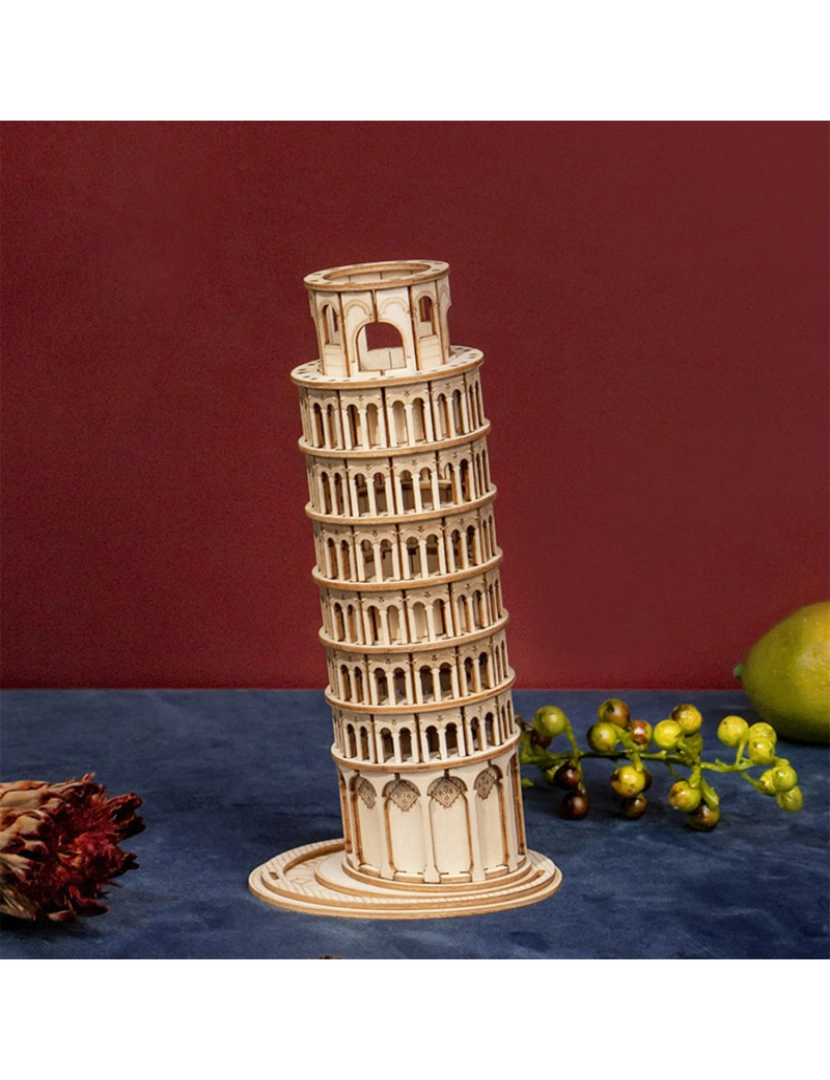 imagem de DAM. A torre inclinada de Pisa. Modelo 3D realista com grande detalhe, 137 peças.2