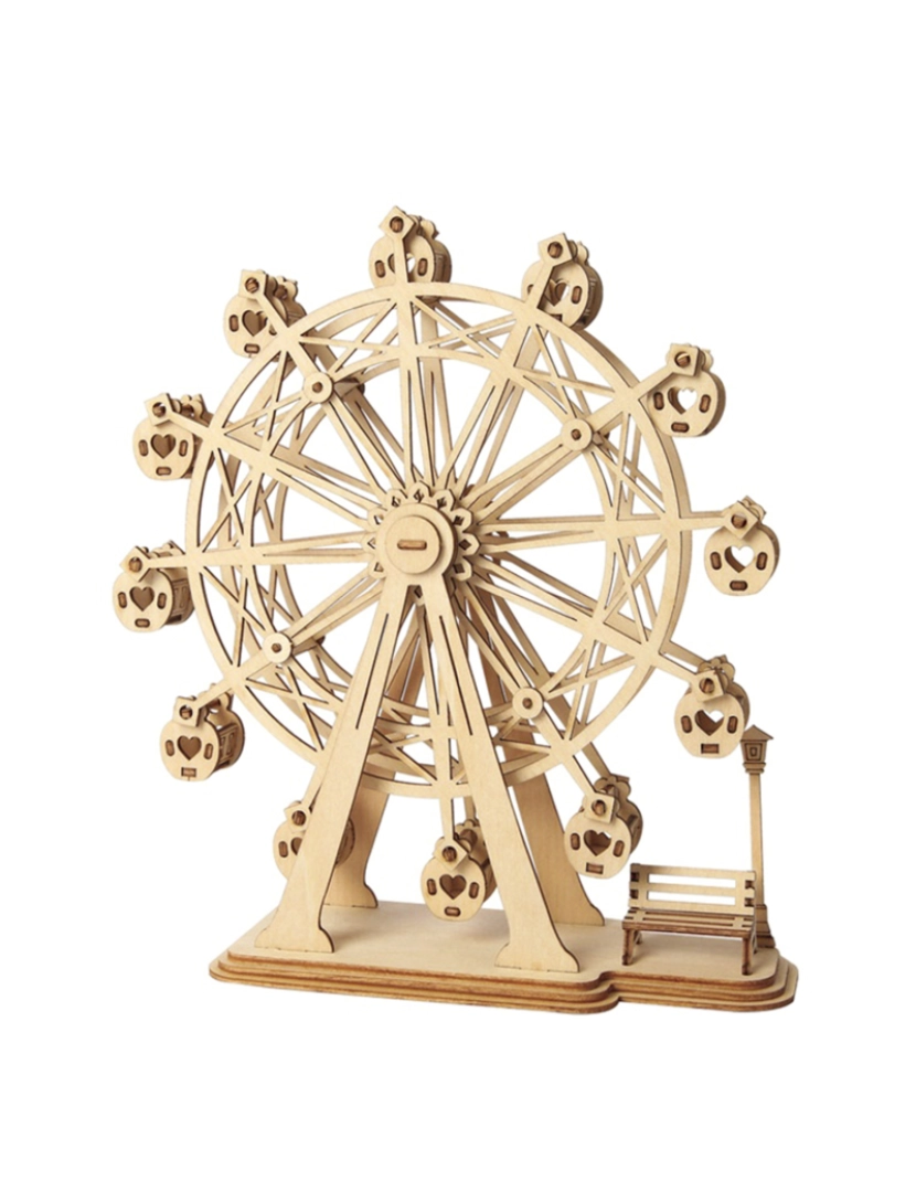 imagem de DAM. roda gigante clássica Modelo 3D realista com grande detalhe, 120 peças.1