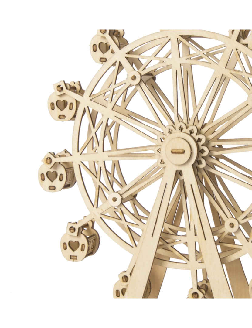 imagem de DAM. roda gigante clássica Modelo 3D realista com grande detalhe, 120 peças.3