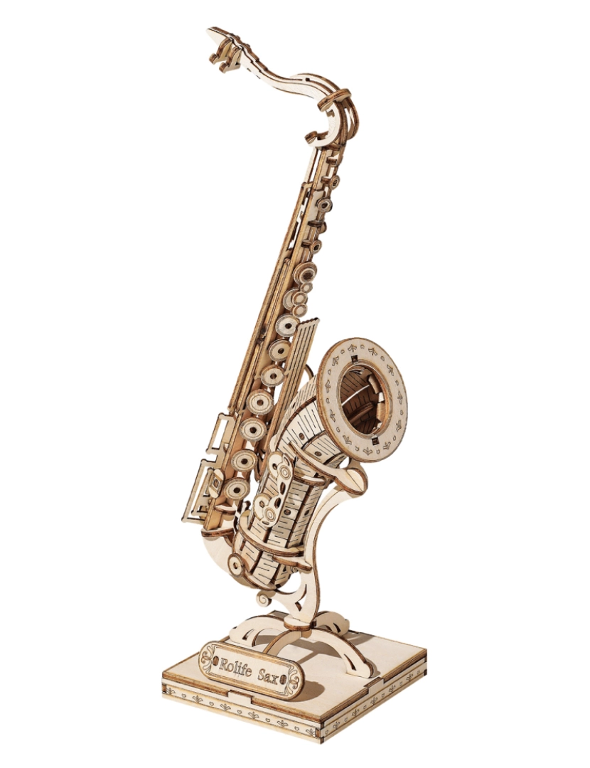 DAM - DAM. Saxofone modelo 3D realista com grande detalhe, 136 peças.