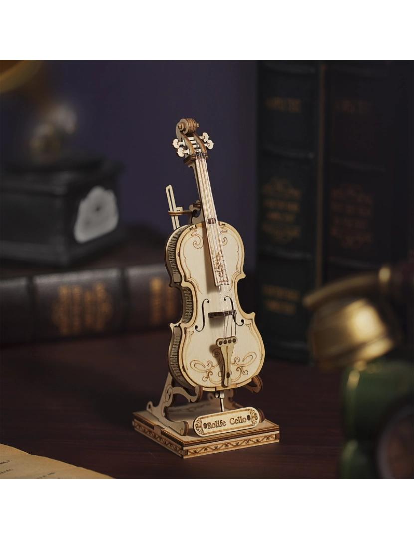 imagem de DAM. Violoncelo. Modelo 3D realista com grande detalhe, 58 peças3