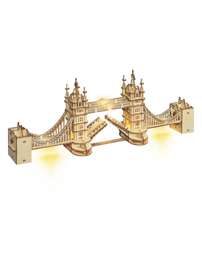 DAM - DAM. Ponte da Torre. Modelo 3D realista com grande detalhe, 113 peças. com faixas de luz