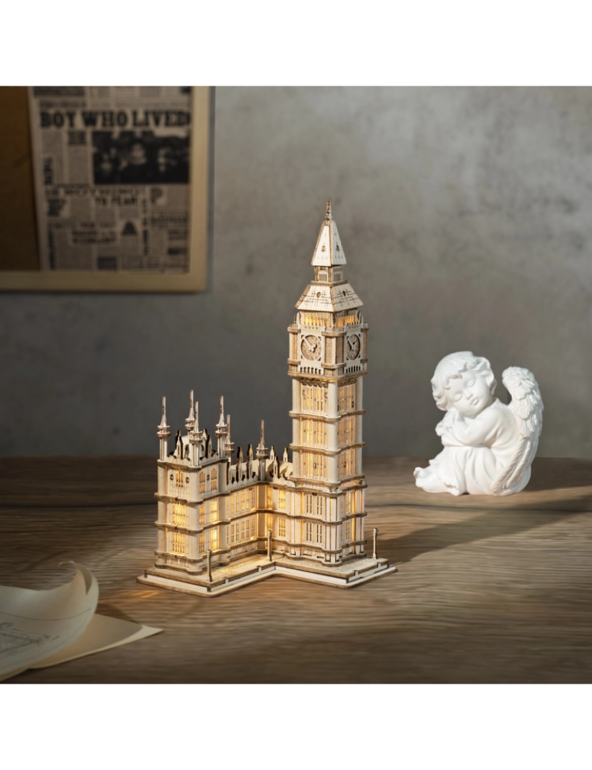 imagem de DAM. Big Ben. Modelo 3D realista com grande detalhe, 220 peças.2
