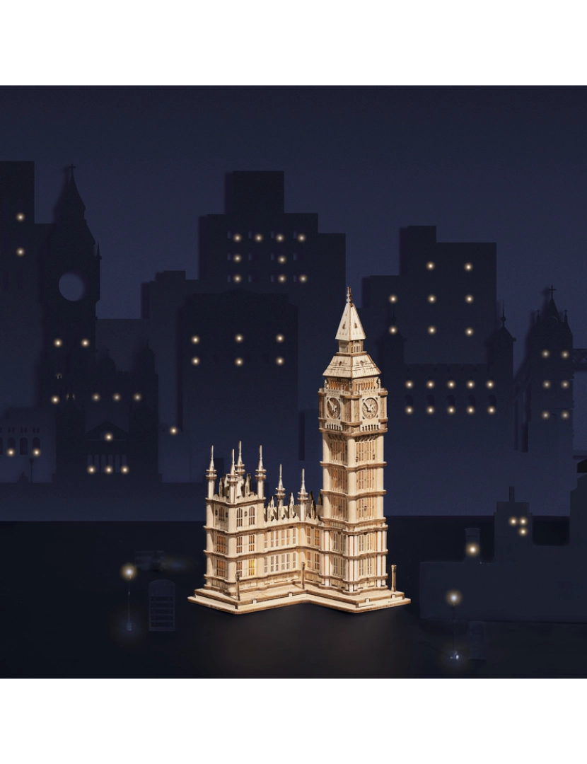 imagem de DAM. Big Ben. Modelo 3D realista com grande detalhe, 220 peças.3