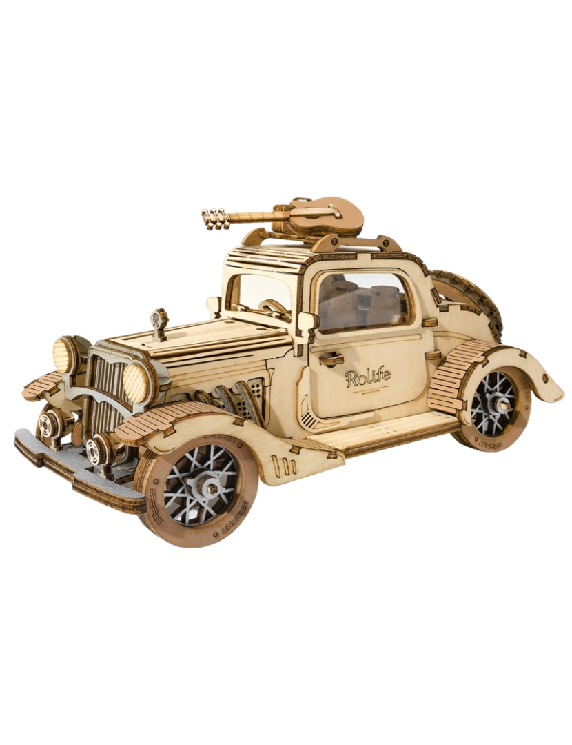 DAM - DAM. Carro clássico antigo. Modelo 3D realista com grande detalhe, 184 partes